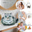 Cat Shaped Drawstring Makeup Bag for Women - Grey Tabby Cat Design Cosmetic Case