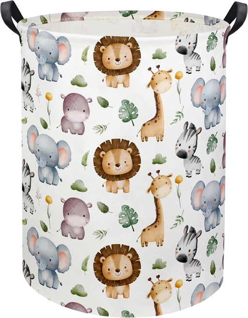 Baby Laundry Hamper Basket Baby Hamper for Nursery Boy and Girl Cute Kids Toys Storage Bin Organizer Animal Room Decor(Animal)