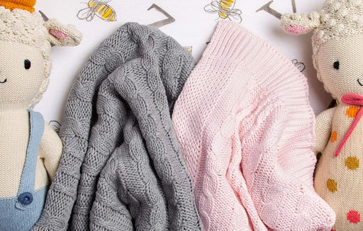 Burts Bees Baby Infant Blanket, Cable Knit, Made with 100% Soft Breathable Organic Cotton, Nursing Blankets, Machine Wash Baby Newborn Essentials, Size 30 X 40 Inch