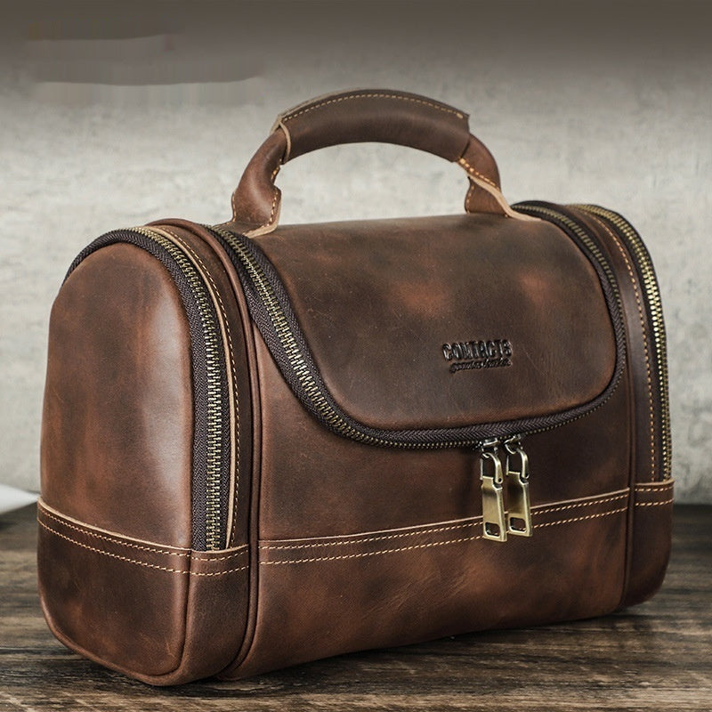 Vintage Genuine Cowhide Leather Multi-Purpose Travel