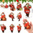 27pcs African American Santa Claus Christmas Ornaments Set.