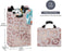 Large Laundry Basket Rose Gold Leopard Print Pink Cheetah Laundry Bag Hamper Collapsible Oxford Cloth Stylish Home Storage Bin with Handles, 22.7 Inch
