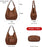 Hobo Bags for Women Faux Leather Shoulder Bag Large Crossbody Bags with 2 Compartments