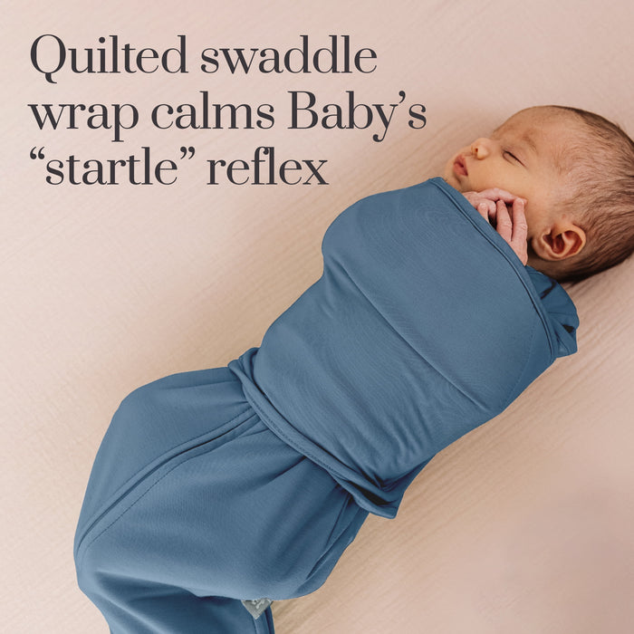 Dream Sleeper with Swaddle, Wearable Unisex Blanket for Newborn – Bedtime Blue