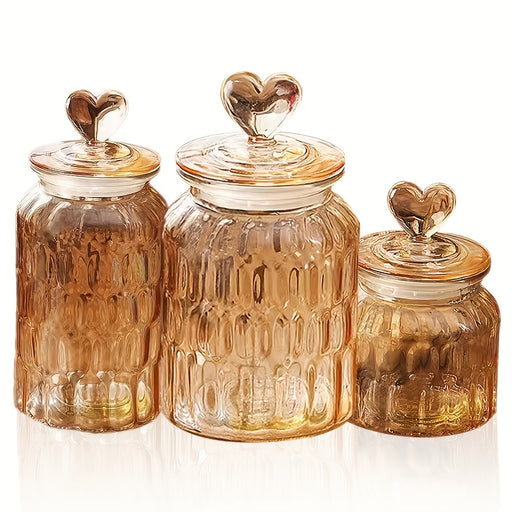 3-Piece Glass Food Storage Jars Set