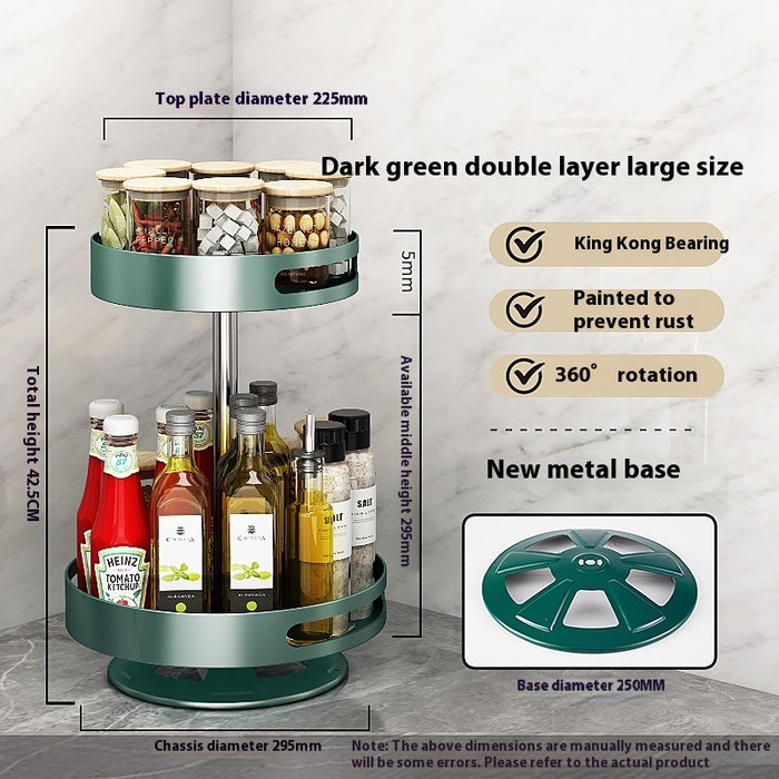 Rotating Double-Layer Seasoning Rack