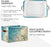 Storage Basket Tropical Sea Beach Starfish Seashell Storage Cube Box Durable Canvas Collapsible Toy Basket Organizer Bin with Handles for Shelf Closet Bedroom Home Office