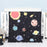 4-Piece Space Theme Crib Bedding Set for Boys, Luxury Nursery Bedding Essential Including 1 Padded Comforter, 1 Crib Skirt and 2 Silky Soft Microfiber Crib Sheets, Standard Size, Black