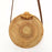 Ins Bow Weave Rattan Bag Diagonal Beach Bag Straw Women's Bag Round Bag Shoulder Bag 20*8cm