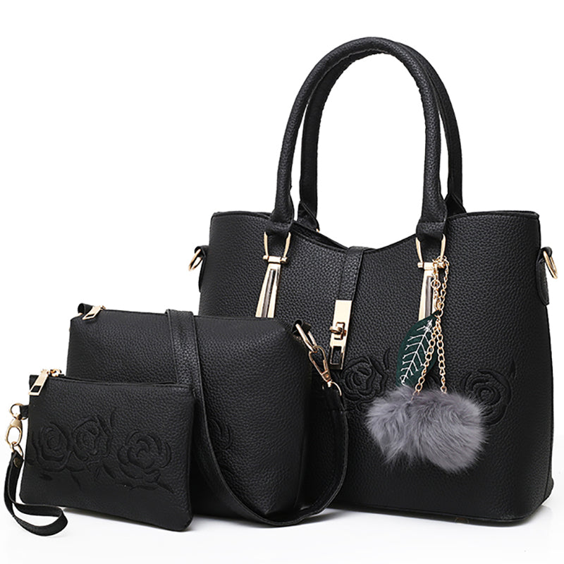 3pcs Leather Handbag