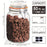4-Pack 50oz Glass Mason Jars with Airtight Latch Lock Lids