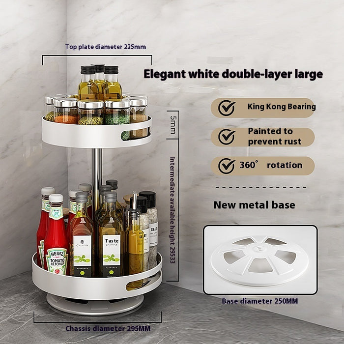 Rotating Double-Layer Seasoning Rack