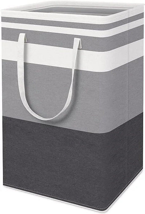 1Pack Large Laundry Basket 75L Each Waterproof Freestanding Laundry Hamper Collapsible Tall Clothes Hamper with Extended Handles for Clothes Toys in the Dorm and Family-Gradient Grey