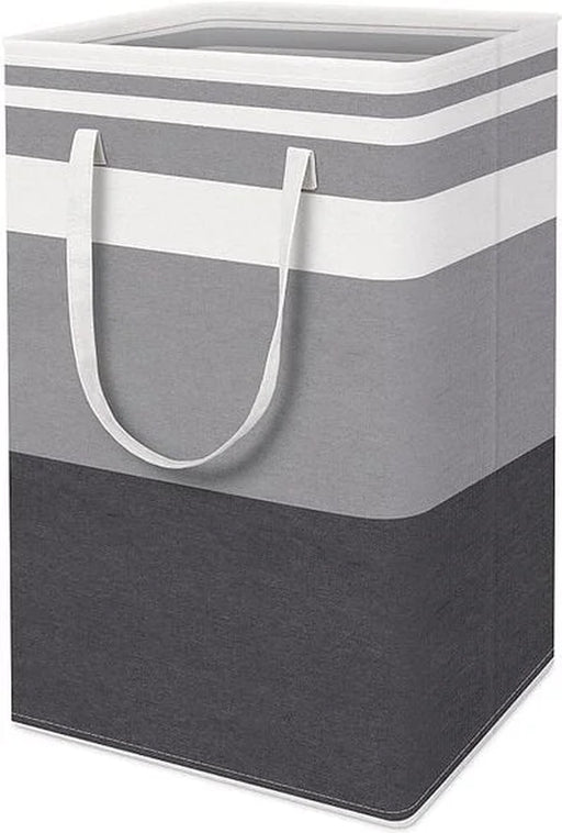 1Pack Large Laundry Basket 75L Each Waterproof Freestanding Laundry Hamper Collapsible Tall Clothes Hamper with Extended Handles for Clothes Toys in the Dorm and Family-Gradient Grey