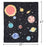 4-Piece Space Theme Crib Bedding Set for Boys, Luxury Nursery Bedding Essential Including 1 Padded Comforter, 1 Crib Skirt and 2 Silky Soft Microfiber Crib Sheets, Standard Size, Black