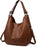 Hobo Bags for Women Faux Leather Shoulder Bag Large Crossbody Bags with 2 Compartments