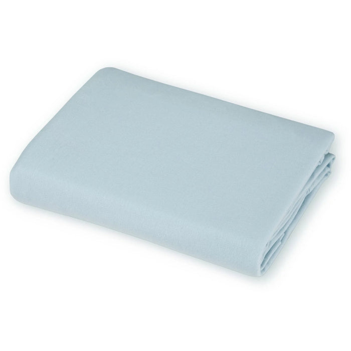 100% Natural Cotton Fitted Crib Sheet 52" X 28" - Soft, Breathable, Hypoallergenic & Gentle Toddler Bed Sheet, Blue, Neutral for Boys & Girls