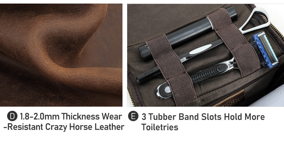 Vintage Genuine Cowhide Leather Multi-Purpose Travel