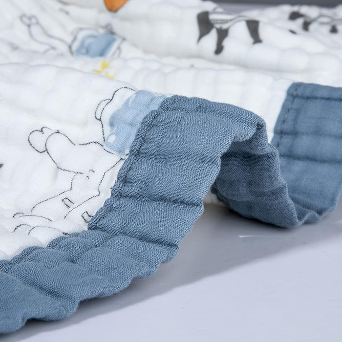 Baby Blanket Quilt - 100% Soft Lightweight Cotton Baby Blankets for Boys & Girls, Playful Designs,10 Breathable Layers, Newborn Nursery & Toddler Blankets (Astronaut)