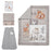 Painted Forest 4-Piece Crib Bedding Set - Gray, Beige, White