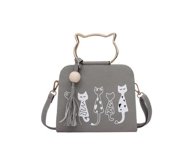 Cartoon Four Cats Shoulder Crossbag