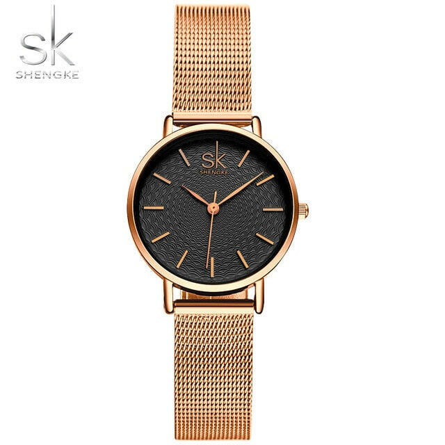 Super Slim Sliver Mesh Stainless Steel Luxury Wrist Watch