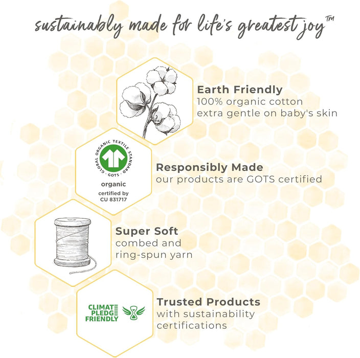 Unisex Beekeeper Wearable Blanket, Organic Cotton - Light Weight or Medium Weight - Newborn Essentials