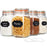 4-Pack 50oz Glass Mason Jars with Airtight Latch Lock Lids