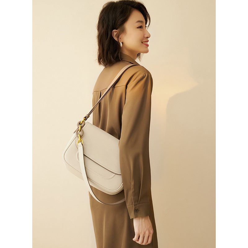 High Quality All-Match Trendy Texture One-Shoulder Messenger Bags Saddle Bag