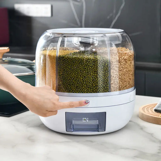 Rotating Rice Dispenser with Split Design
