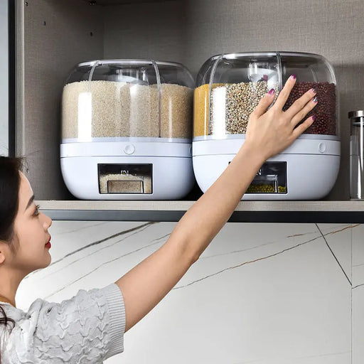 Rotating Rice Dispenser with Split Design