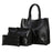 3 Pcs/Set Oil Wax Shanti Leather  Bag