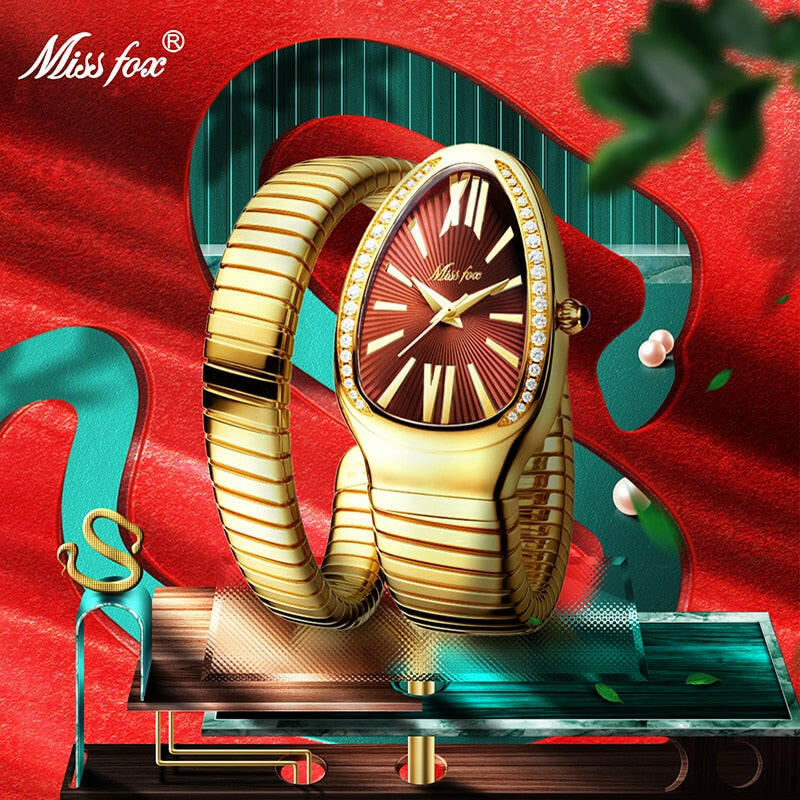 Women's Watches Snake Shape Luxury Wrist Watch