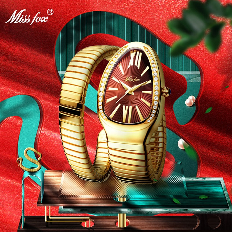 Women's Watches Snake Shape Luxury Wrist Watch
