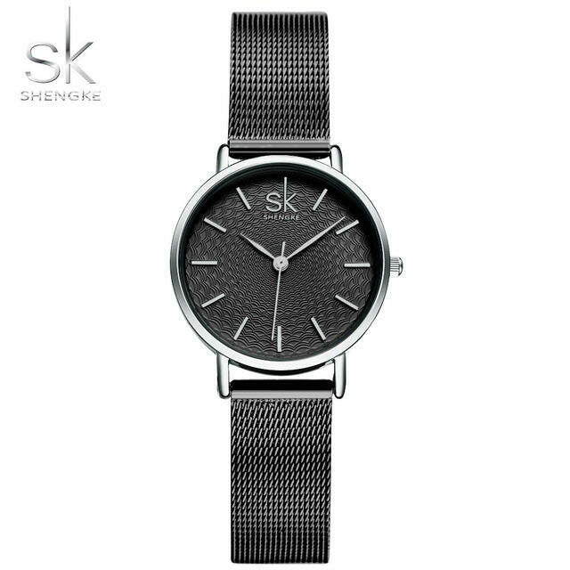 Super Slim Sliver Mesh Stainless Steel Luxury Wrist Watch