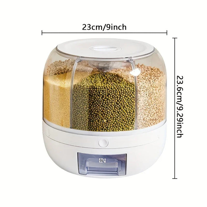 Rotating Rice Dispenser with Split Design
