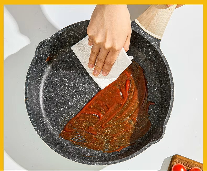 Aluminum Non-Stick Deep Fry Pan Set – Modern Cookware with Glass Lid