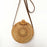 Ins Bow Weave Rattan Bag Diagonal Beach Bag Straw Women's Bag Round Bag Shoulder Bag 20*8cm