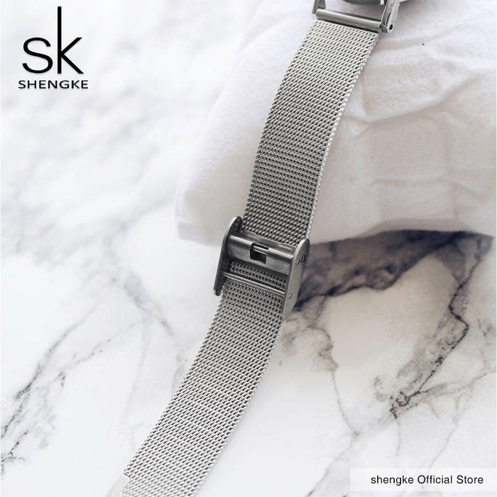 Super Slim Sliver Mesh Stainless Steel Luxury Wrist Watch
