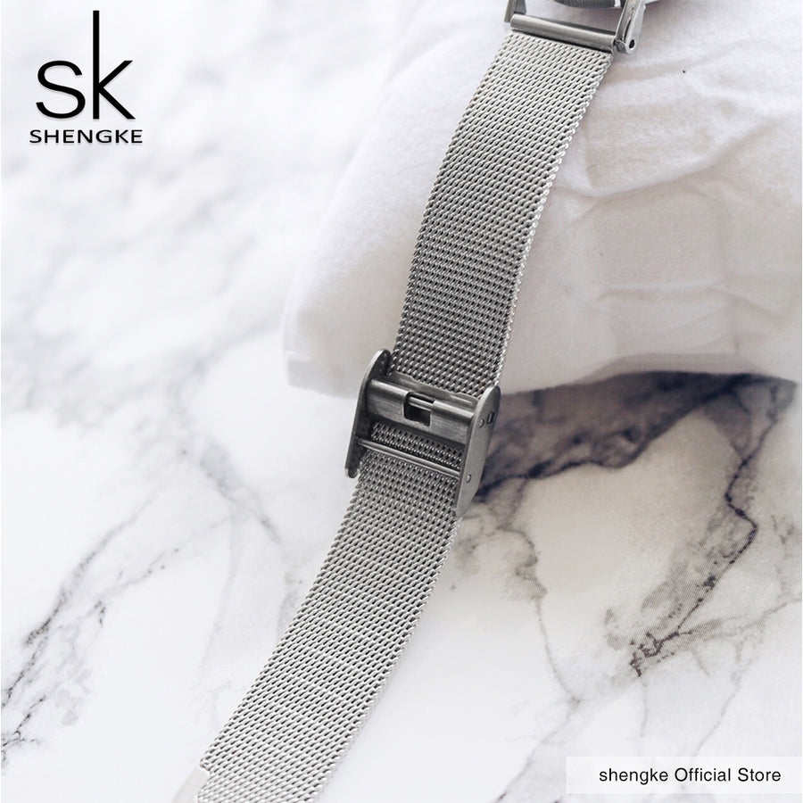 Super Slim Sliver Mesh Stainless Steel Luxury Wrist Watch