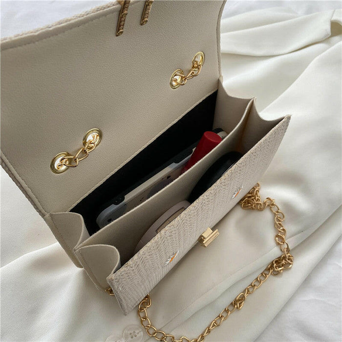 Lace Flower Woven Bag Versatile Chain Bag