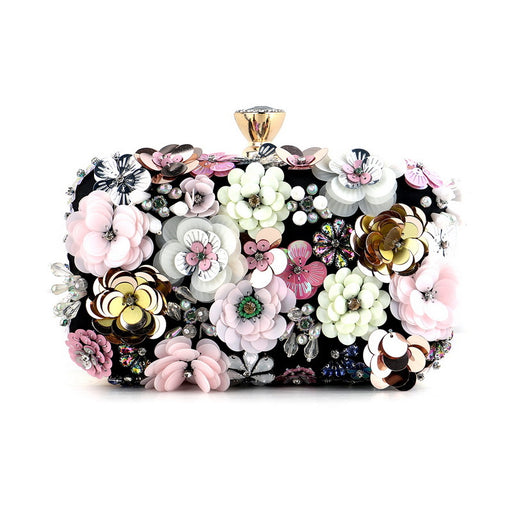 Flower Evening Bag Ladies European and American Banquet Clutch Evening Small Bag