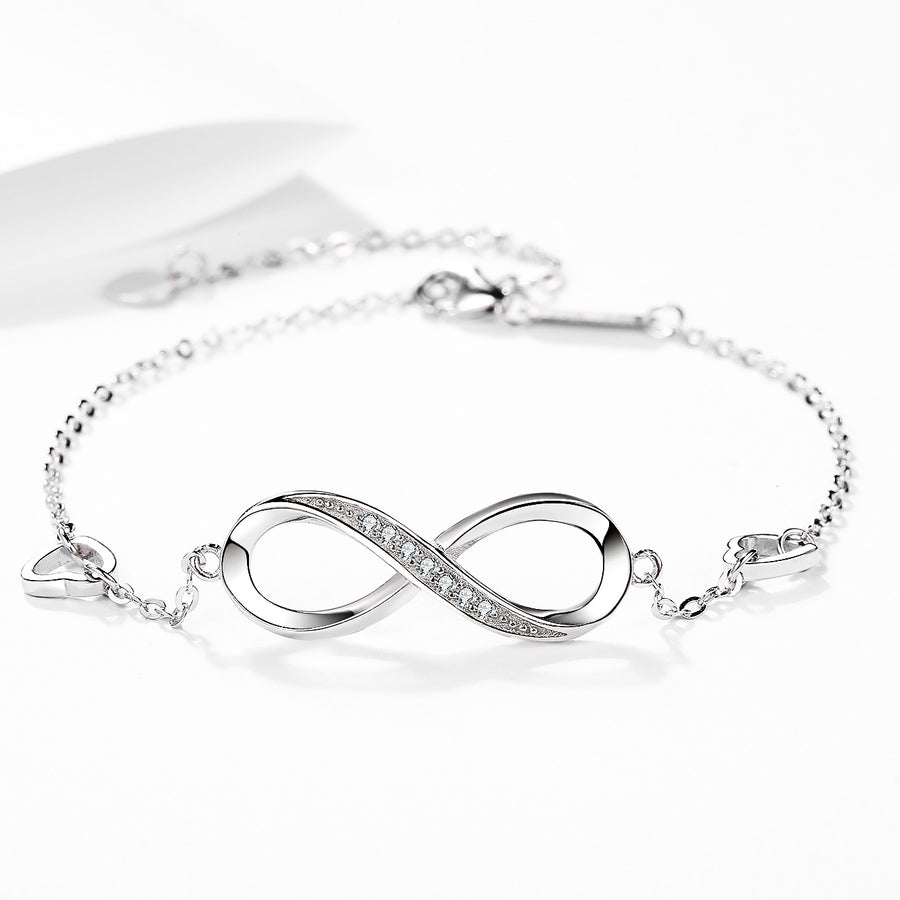 Shanti  Silver 8 Character Bracelet