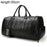Big Capacity Genuine Leather Travel Bags Men Women Soft Black Cowhide Casual Travel Duffel High Quality Cow Leather Shoulder Bag
