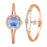 Small Rose Gold Bangle Bracelet Geometric Glass Surface Women Watch