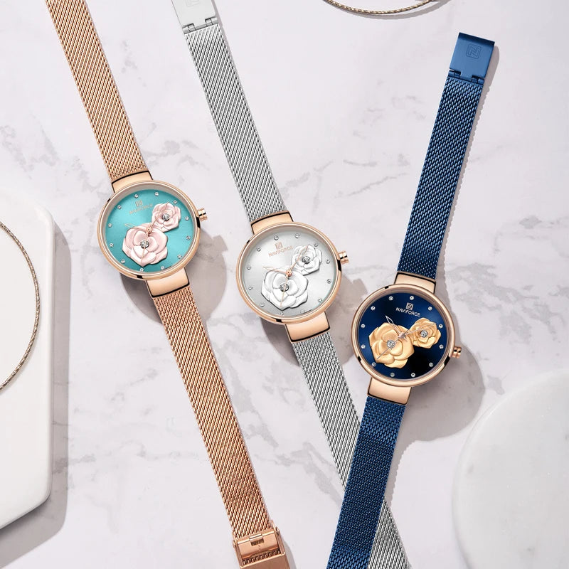Top Luxury Brand Ladies Fashion Stainless Steel Quartz Watch