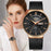 Ultra-thin Calendar Week Quartz Watch Ladies Mesh Stainless Steel Waterproof