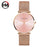 Quartz Movement Ladies Wristwatche Stainless Steel Mesh Top Luxury Brand Rose Gold Waterproof