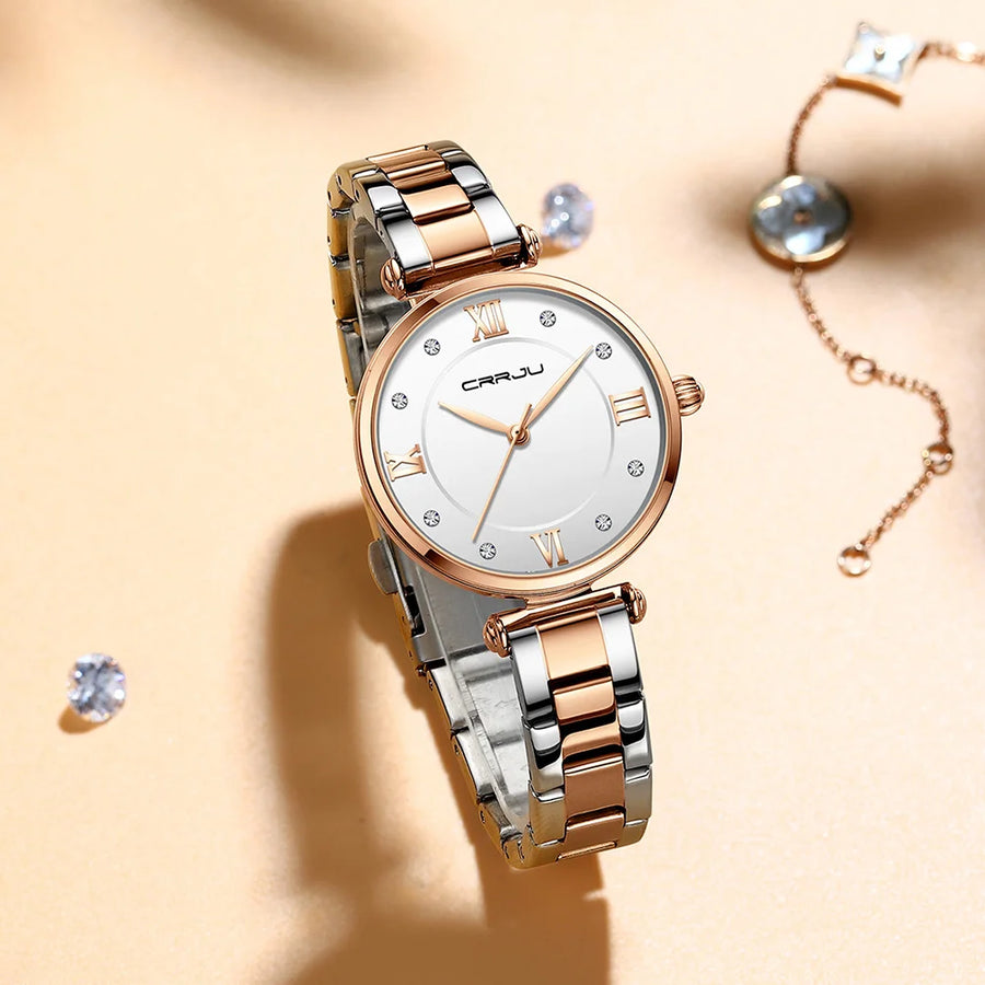 Stainless Steel Elegant Women Quartz Watch