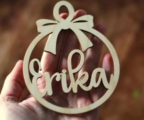 Personalized Dog Name Paw Christmas Ornament.